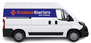 Bestelbus van Erasmus Koeriers: een Peugeot Boxer